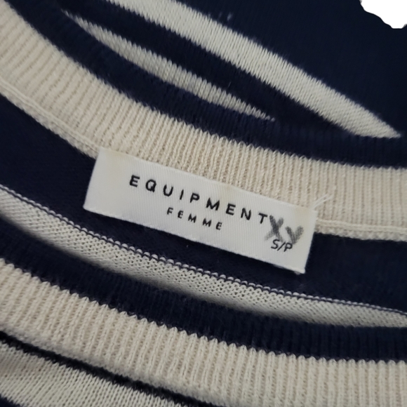 Equipment Silk Cashmere Blend Striped Sweater Dress - Picture 5 of 6